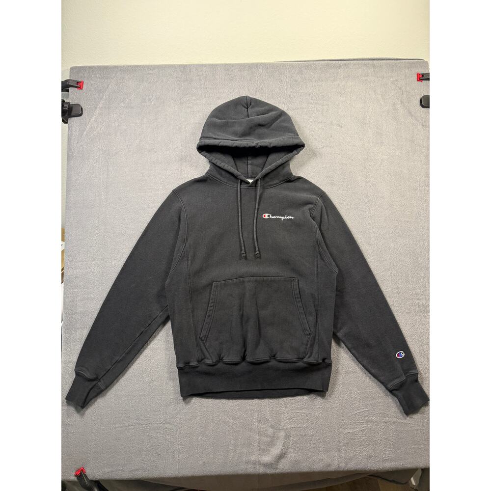 Champion Reverse Weave Hoodie Long‎ Sleeve Charcoal Size Small Logo